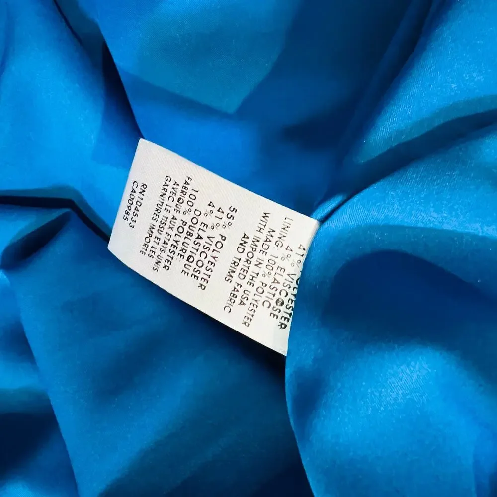 Nanette Lepore Blue Bow Detail One Shoulder A Line Dress Size 6 NWT